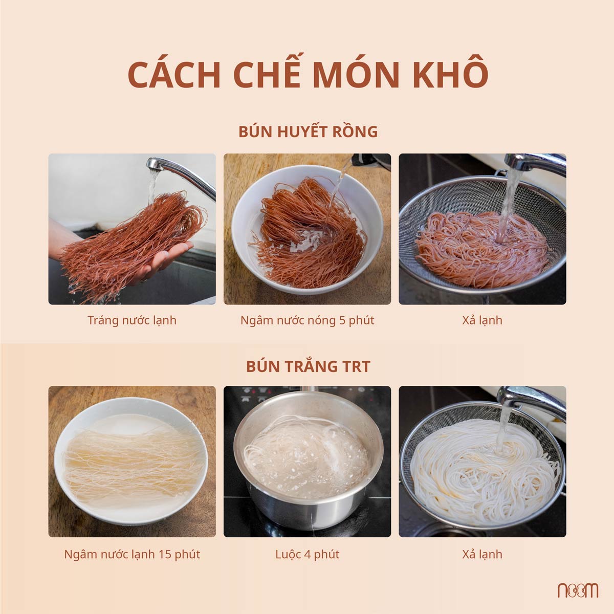 cách làm bún trộn