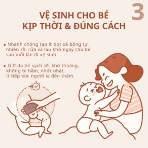 vệ sinh cho trẻ sơ sinh ngừa viêm da kịp thời và đúng cách