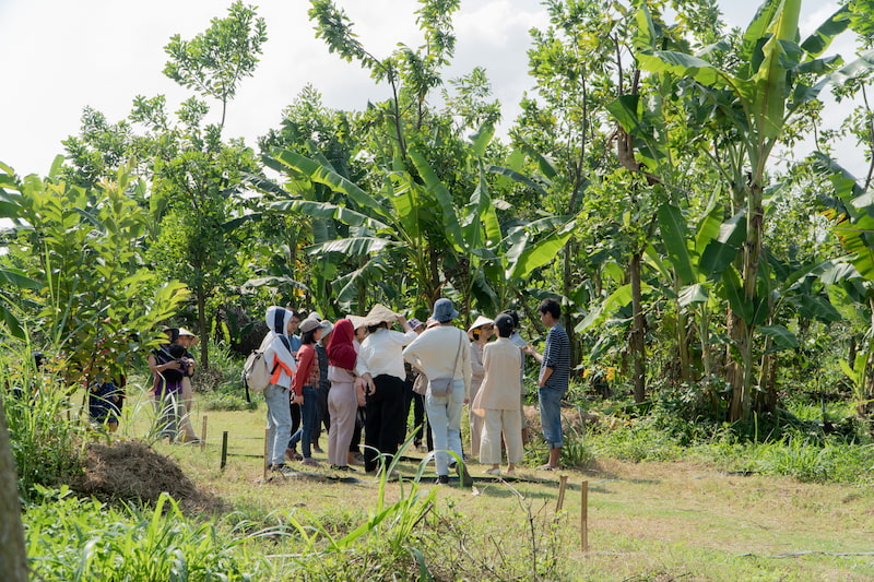 Khách hàng đại lý ghé thăm farm trong chuỗi cung ứng của Noom