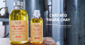 Dầu hạt điều ép lạnh chất béo thuần chay